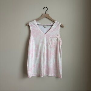 Toad & Co Swifty Pocket Tank Pink Tie-Dye Size Large